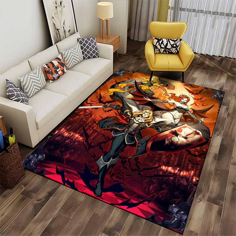 Vampire Warrior Fantasy Carpet Suitable As a Non-slip Mat for the Living Room or Bedroom Sofa