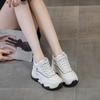 9906 Leather High-top Shoes New Versatile Spring and Autumn Platform Sports Casual Black Retro Shoes