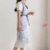 Alps Toile Pocket Linen Dress Round Apron