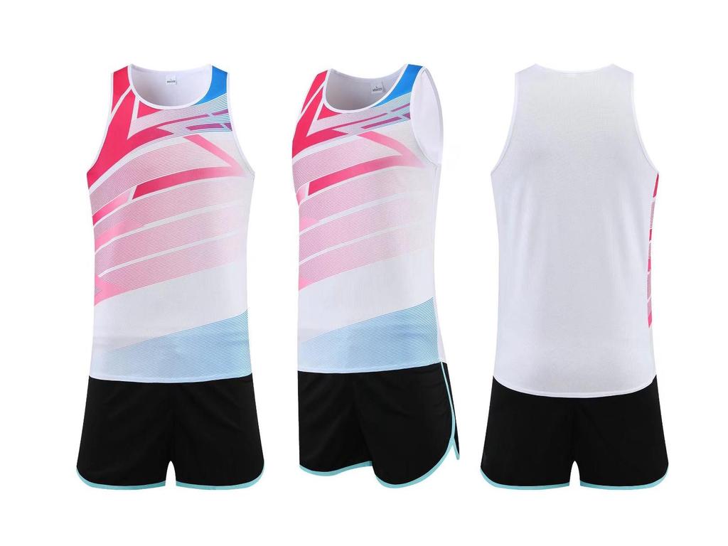 Men's and Women's Track & Field Sportswear: Student Training & Competition Running Vest Set