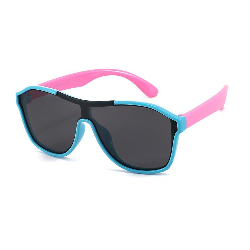 

Full Polarized Childrens Frame Sunglasses Summer Outdoor Sun Uv Protection Blue Pink