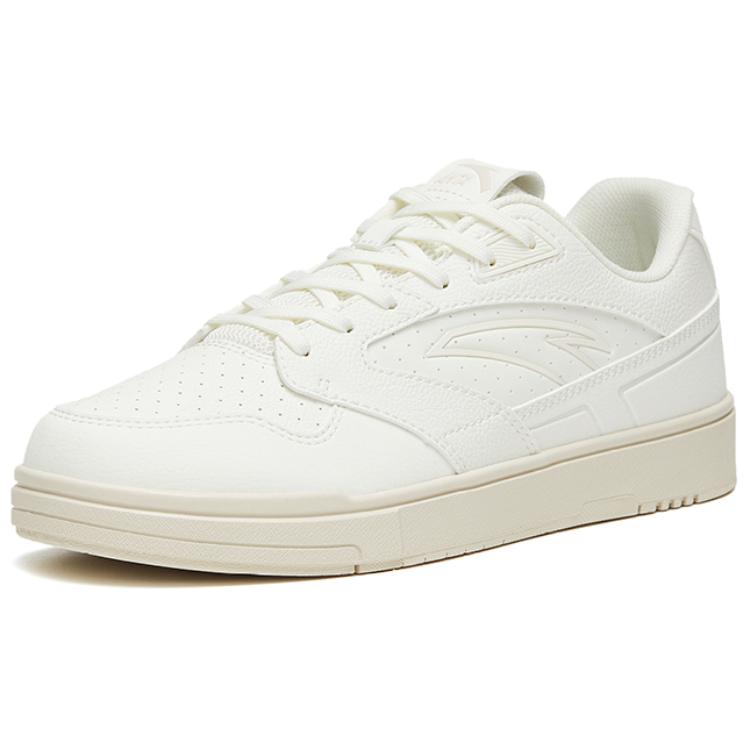 Anta Street Fun GZ Lifestyle Series Non-Slip Wear-Resistant Low-Top Skate Shoes Women sneaker Ivory-White 922318016-7