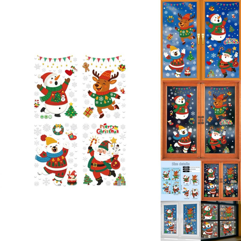 Christmas Window Decals With Static Sticker Pvc Arctic Bear Design For Holiday Decor