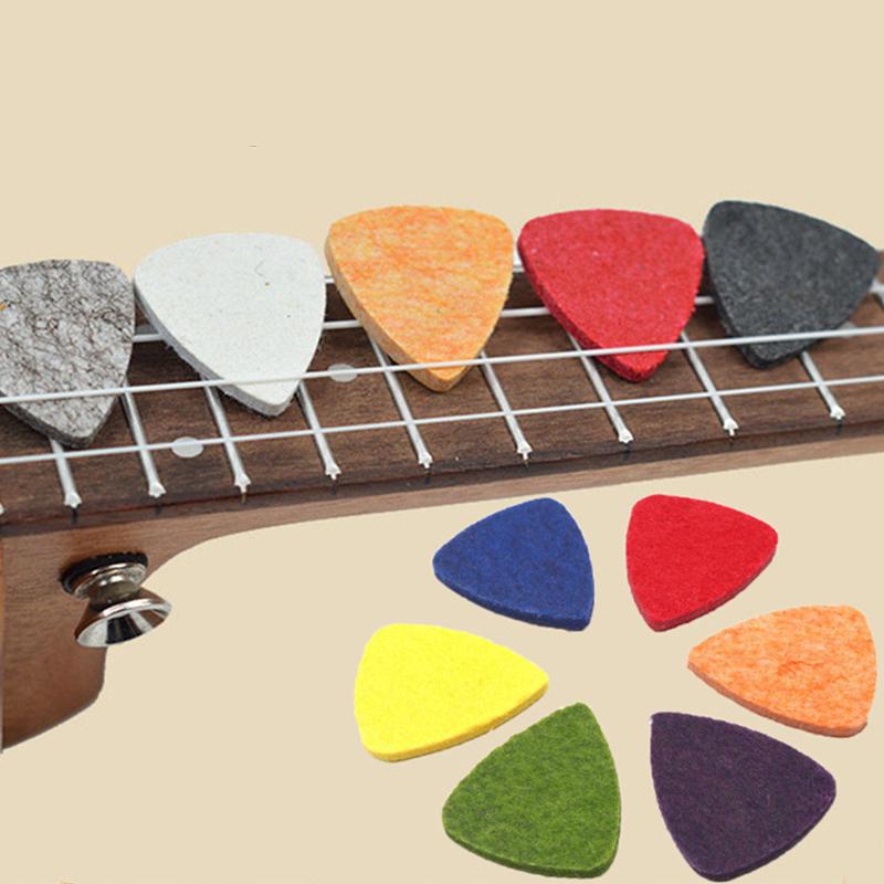 5/10/20PCS Guitar Felt Picks Mutiple Colors Music Practice Performance Supply Picks Suitable for Folk Classic Guitar Ukulele ZYF