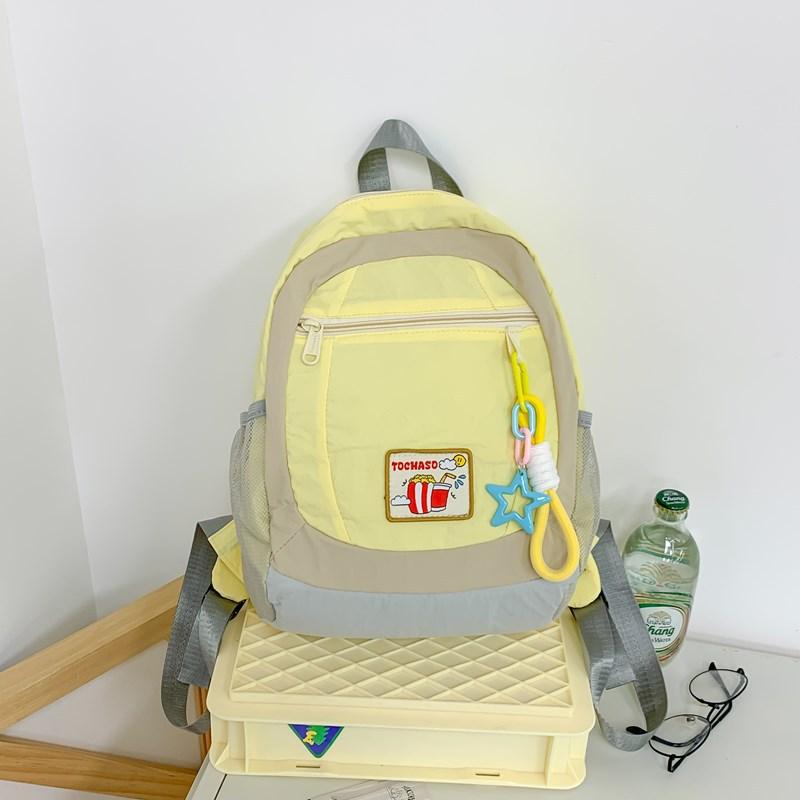 School bag summer new cute Korean children's research small backpack Coco love love ice cream contrasting color soft girl travel backpack