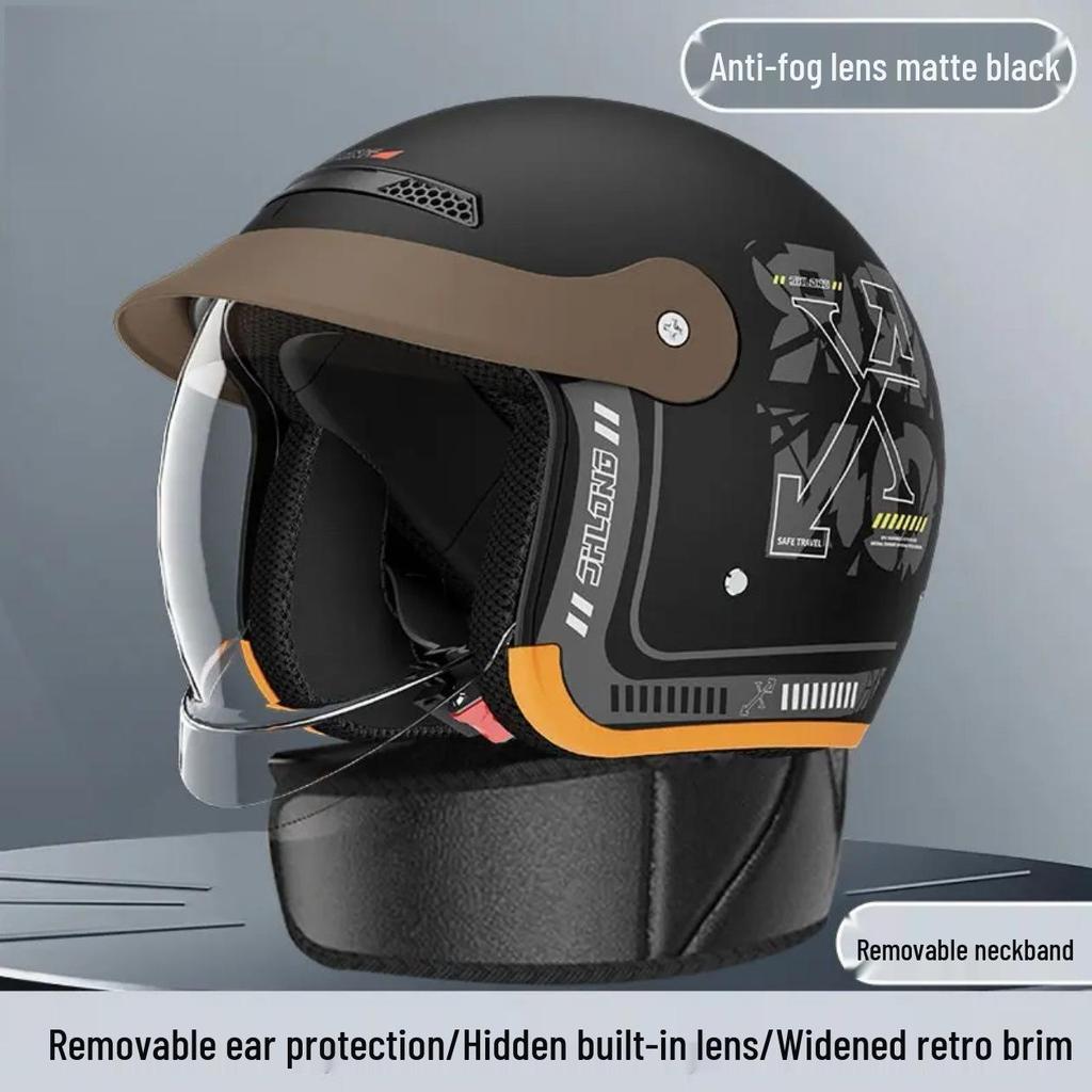Unisex Electric Vehicle Helmet - All-Season, Full-Face Safety Helmet for Scooters and Motorcycles