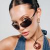Wrap Around Y2K Sunglasses for Women Men Fashion Star Rimless Sun Glasses Cool Girls Punk Goggles Trendy Shades