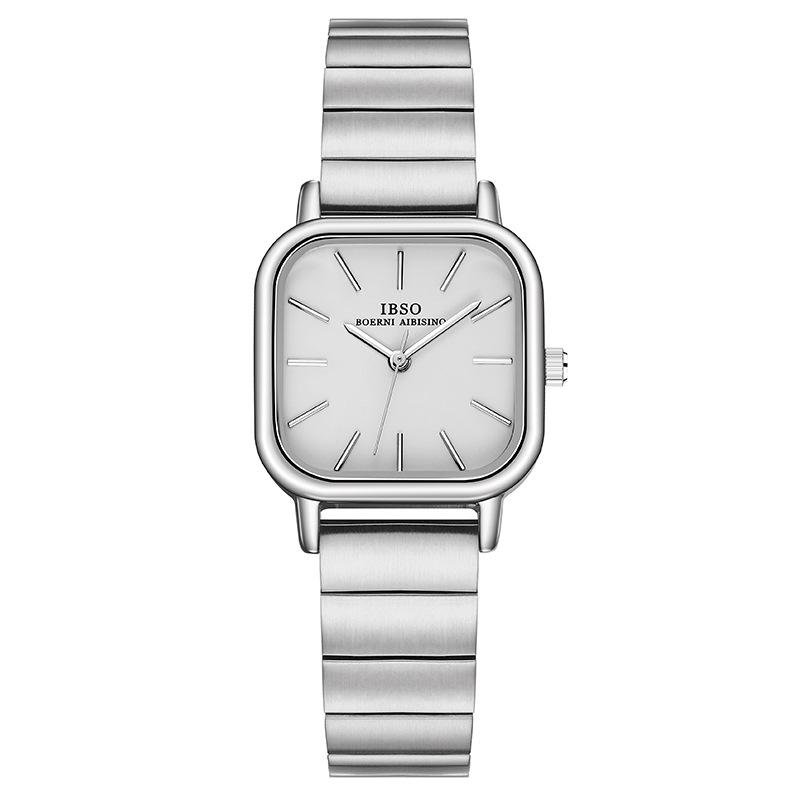 Small Green Watch Fashion Stainless Steel Small Square Watch Quartz Watch Women