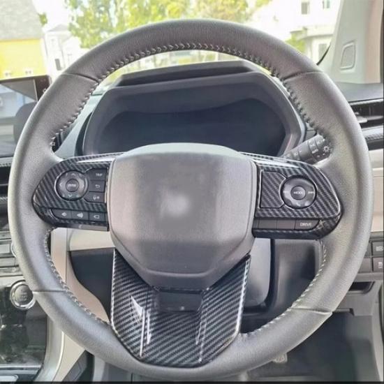 For Toyota Veloz Car Accessories Steering Wheel Cover Trim Carbon Fiber