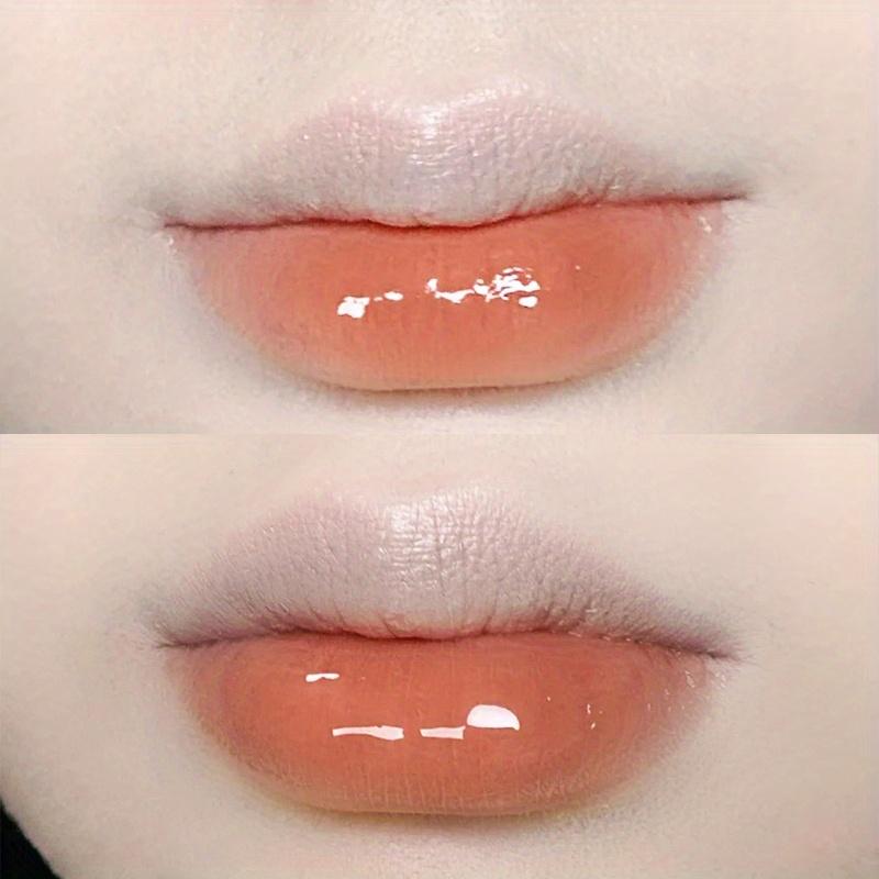 6 Color Lip Glaze Cute Little Bear Mirror Lip Gloss Jelly Liquid Lipstick with Sparkling Light Long Lasting Lip Gloss Lip Makeup for Women