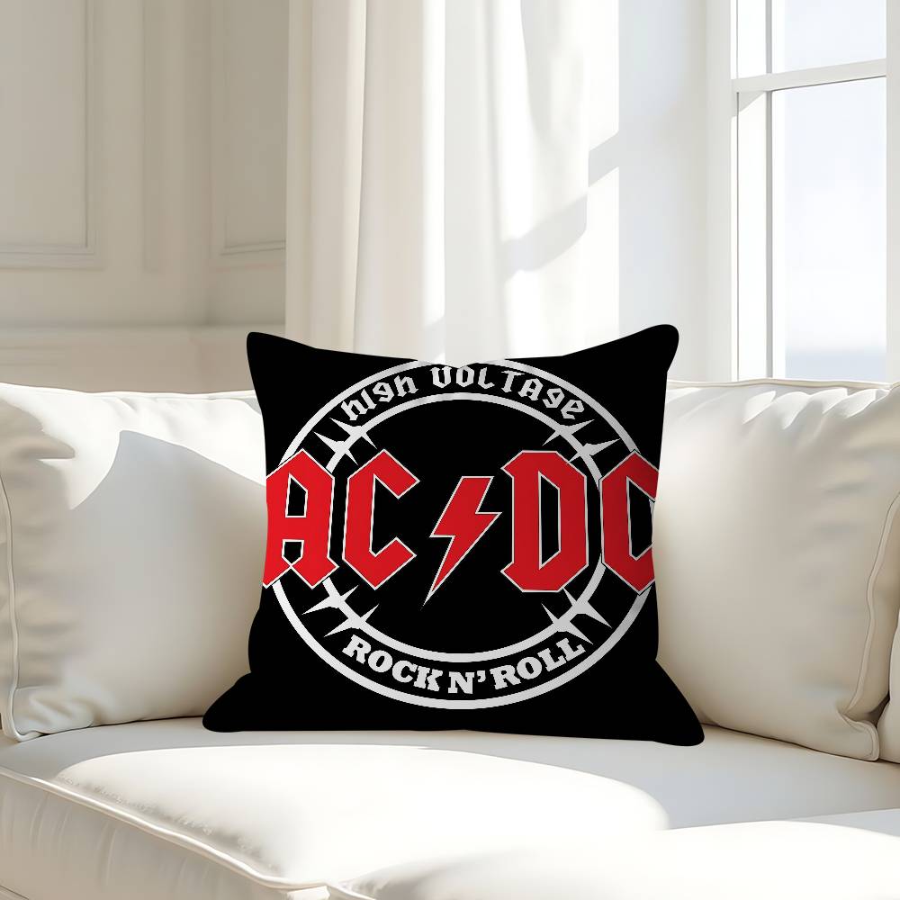 Rock Singer A-AC D-DC Band Pillowcase Toon Gift Cushion Cover Bedroom Home Sofa Chair Seat Decor Pillow Case