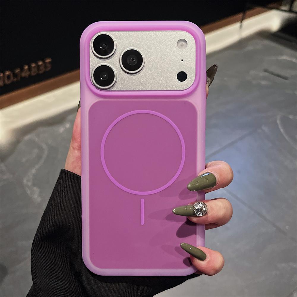 Jelly Silicone Magnetic Case For iPhone 17 Pro Max 16 15 Pro Matte Shockproof For Magsafe Wireless Charging Candy Colors Cover