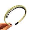 NonSlip Resin Cotton Hair Band For Women Workouts Spa Face Washing Secure Grip With Teeth Elastic Thin Headbands Multiple Color