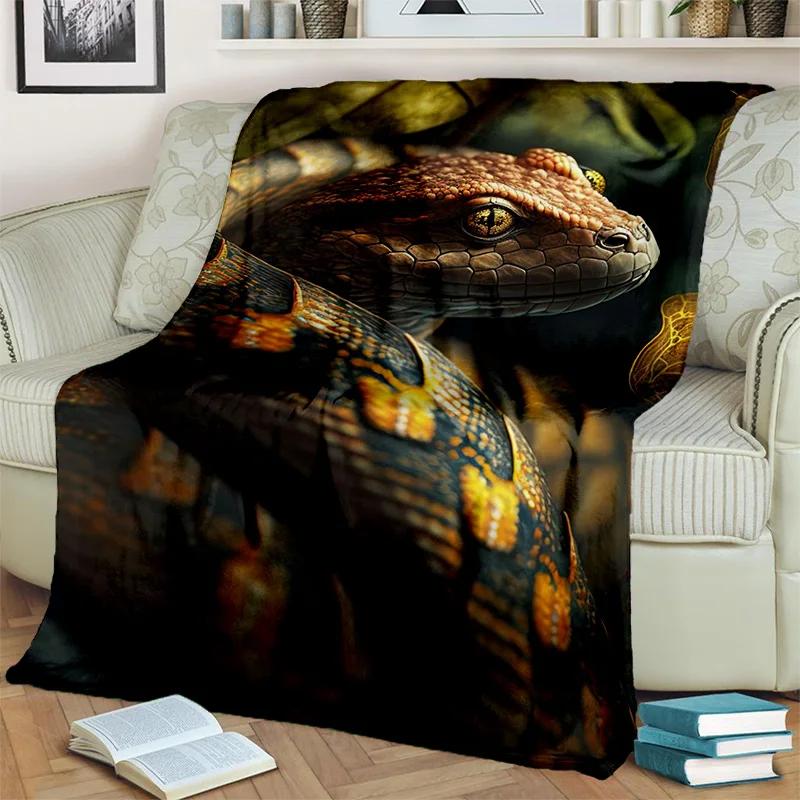 Gothic Snake Serpent Python Viper Blanket,Soft Throw Blanket for Home Bedroom Bed Sofa Picnic Travel Office Cover Blanket Kids