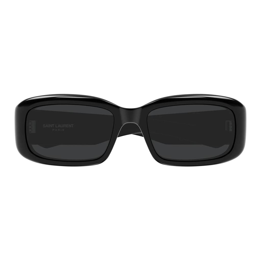 Saint Laurent Logo Rectangular Sunglasses Unisex Sunglasses Black SL809001