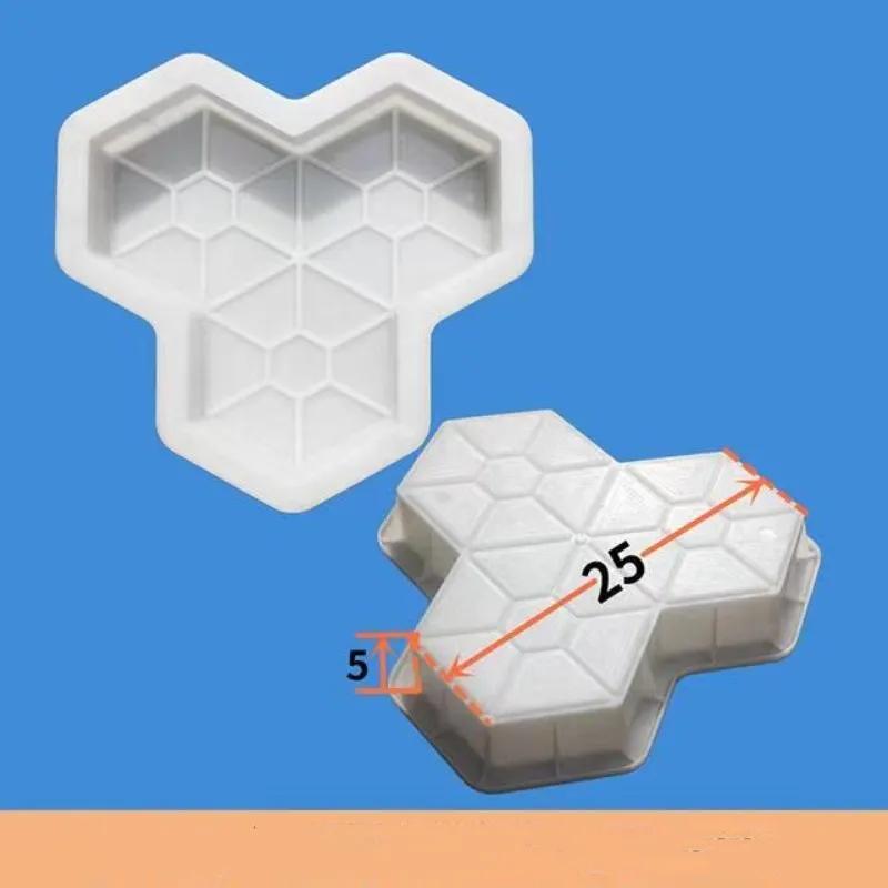 Garden Floor Paving Mold Park Decorations Stepping Stones Moulds DIY Garden Buildings Supply Reusable Cement Frame Brick Molds
