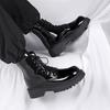 High-quality Mens Boots British Style Workwear Boots Black Motorcycle Boots High Top Soft Leather Waterproof Casual Leather Boot