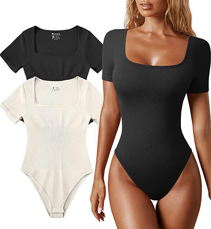 2023 Summer Women's Yoga Ribbed Short Sleeve Jumpsuit