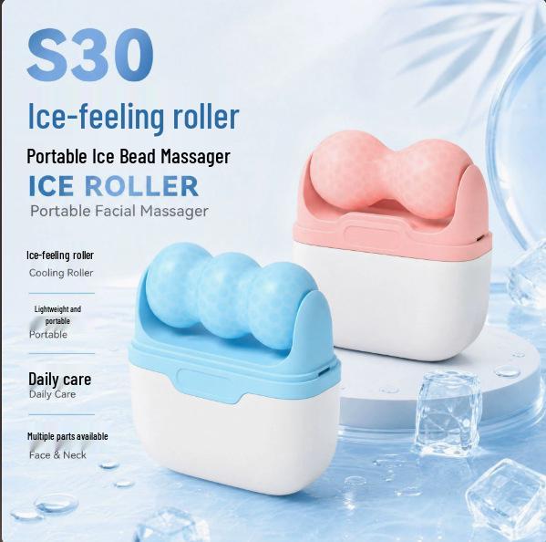 Dual Ice Roller V-Face Beauty Massager & Facial Care Tool