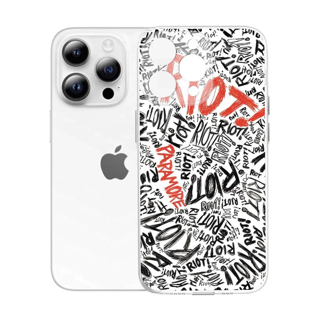 

P-Paramore Rock Band Phone Case For iPhone 16,15,14,13,12,11 Pro,Max,Plus,X,XS,XR,SE,Mini Transparent Silicone Soft iPhone13PRO