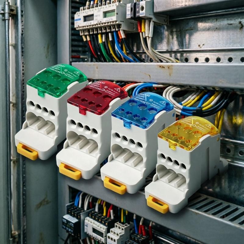 Plastic Junction Box Terminal Block Multi Outlet Terminal Block Rail Splitter Box For Electrical Installations