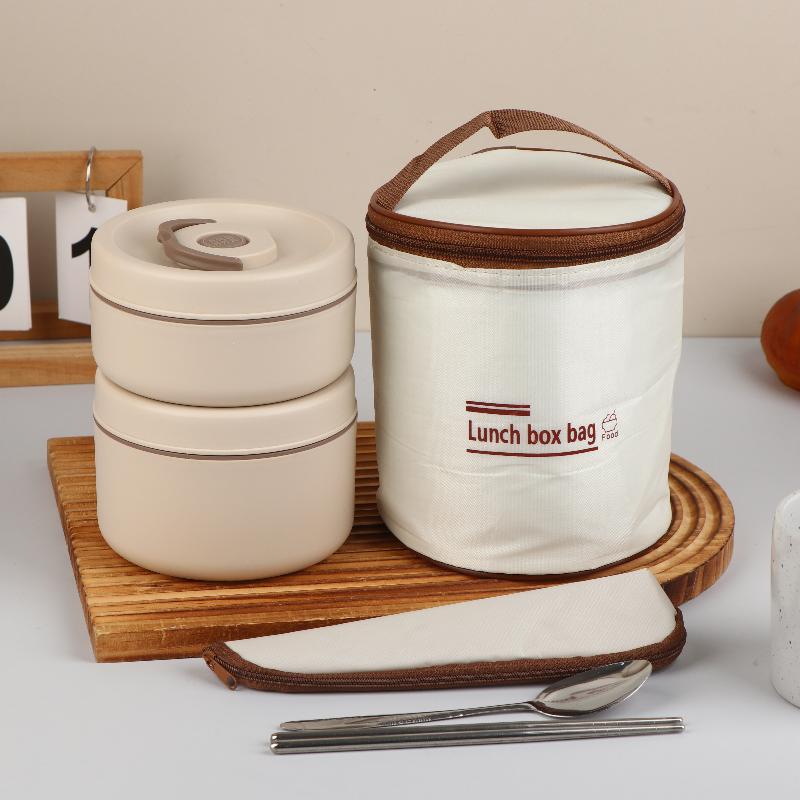 Portable Stainless Steel 304 Thermal Lunch Box With Bag Large Capacity Multi Layer Thermos Bento Box Bpa Free Food Container