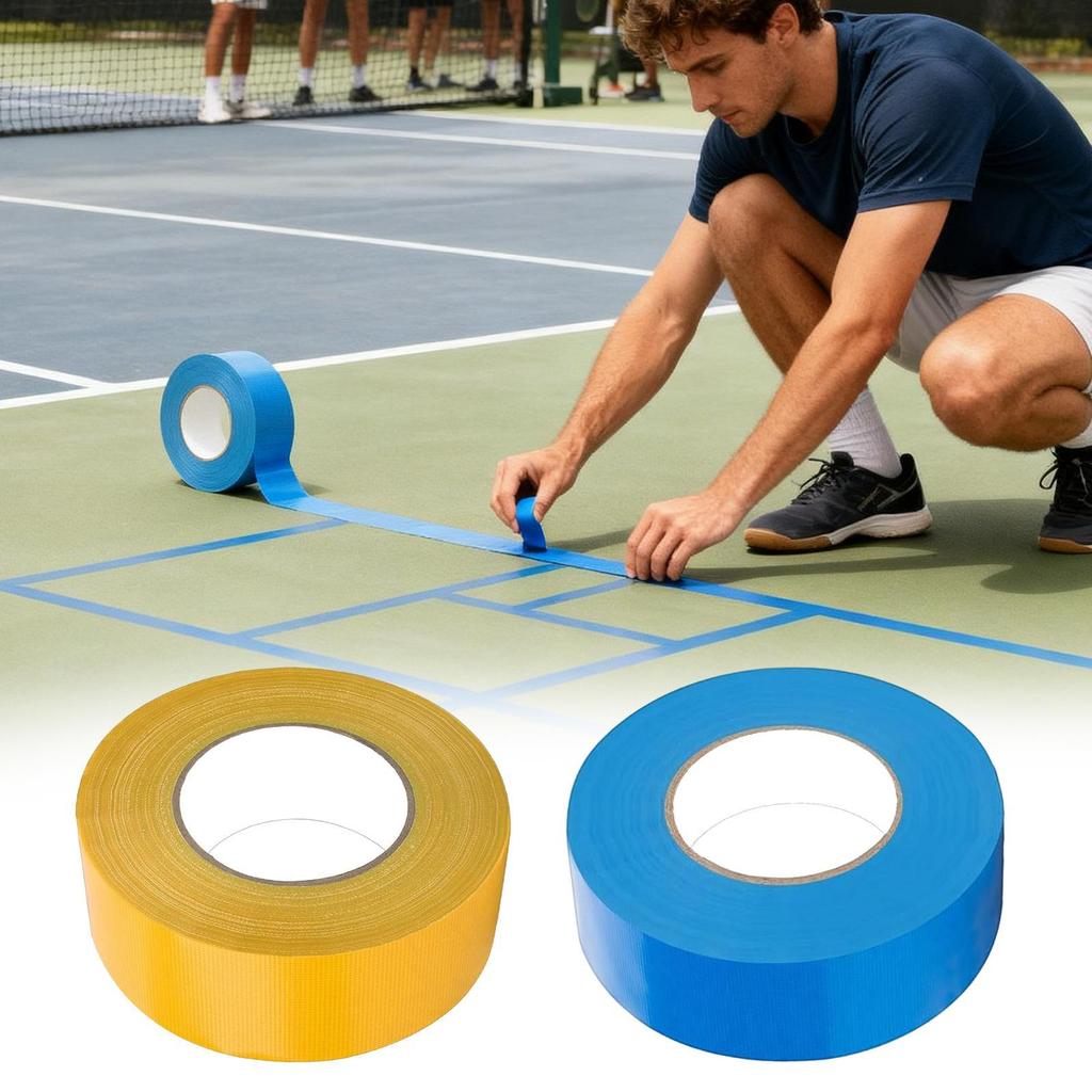 Pickleball Lines 5cmx50m Adhesion Marking Lines Gym Floor Tape for Tennis Outdoor Indoor Golf Badminton Basketball Driveway