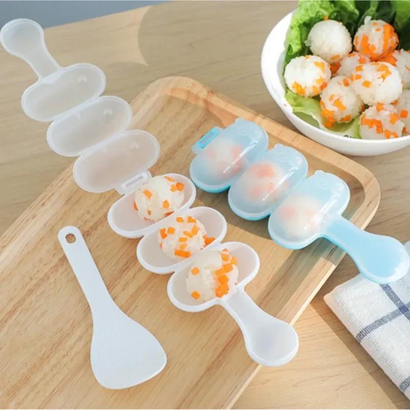 Rice Ball Molds Sushi Mold Baby Rice Vegetable Ball Mold Kids Lunch Creativity DIY Maker Mould Kitchen Sushi Tools Accessories