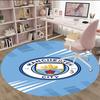1pc Football Team Print Round Carpet Chair Round Carpet Suitable for Bedroom Living Room Home Decorative Carpet