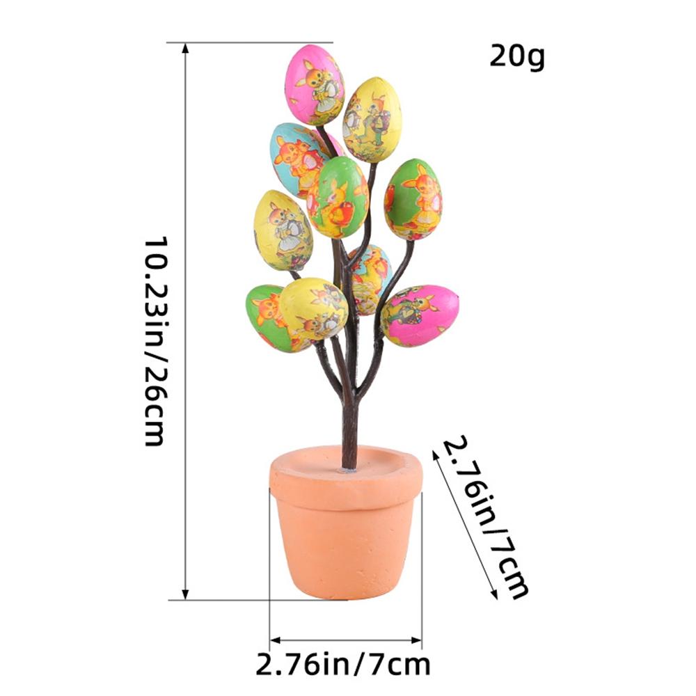 Easter Simulation Colorful Egg Potted Plant Spotted Egg Easter Desktop Ornament Happy Easter Day Party Decorations For Home