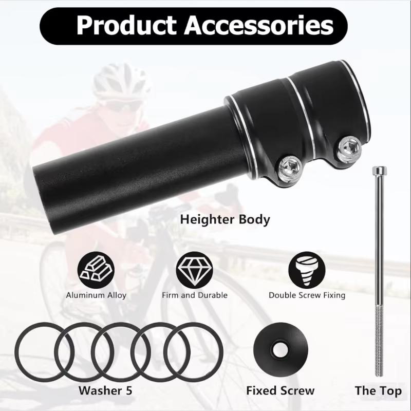 Aluminum Alloy Bike Fork Stem Riser Extender Extension Bicycle Cycling Bike Stem Head Up Raiser Handlebar Riser Adaptor