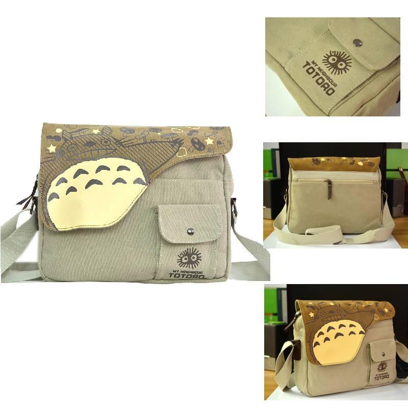 Mein Nachbar Totoro Anime Cartoon Leinwand Schultasche