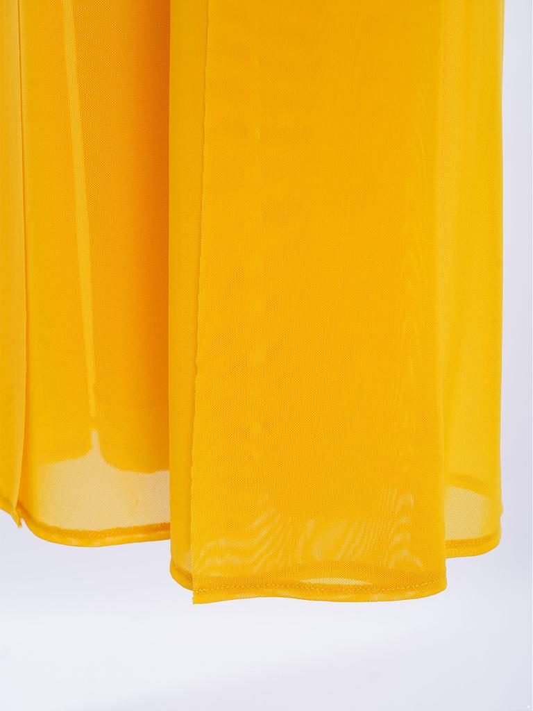 Kids Girls Performance Dance Pants: Elastic Waistband Wide-Leg Mesh with Built-In Briefs for Lyrical Competition