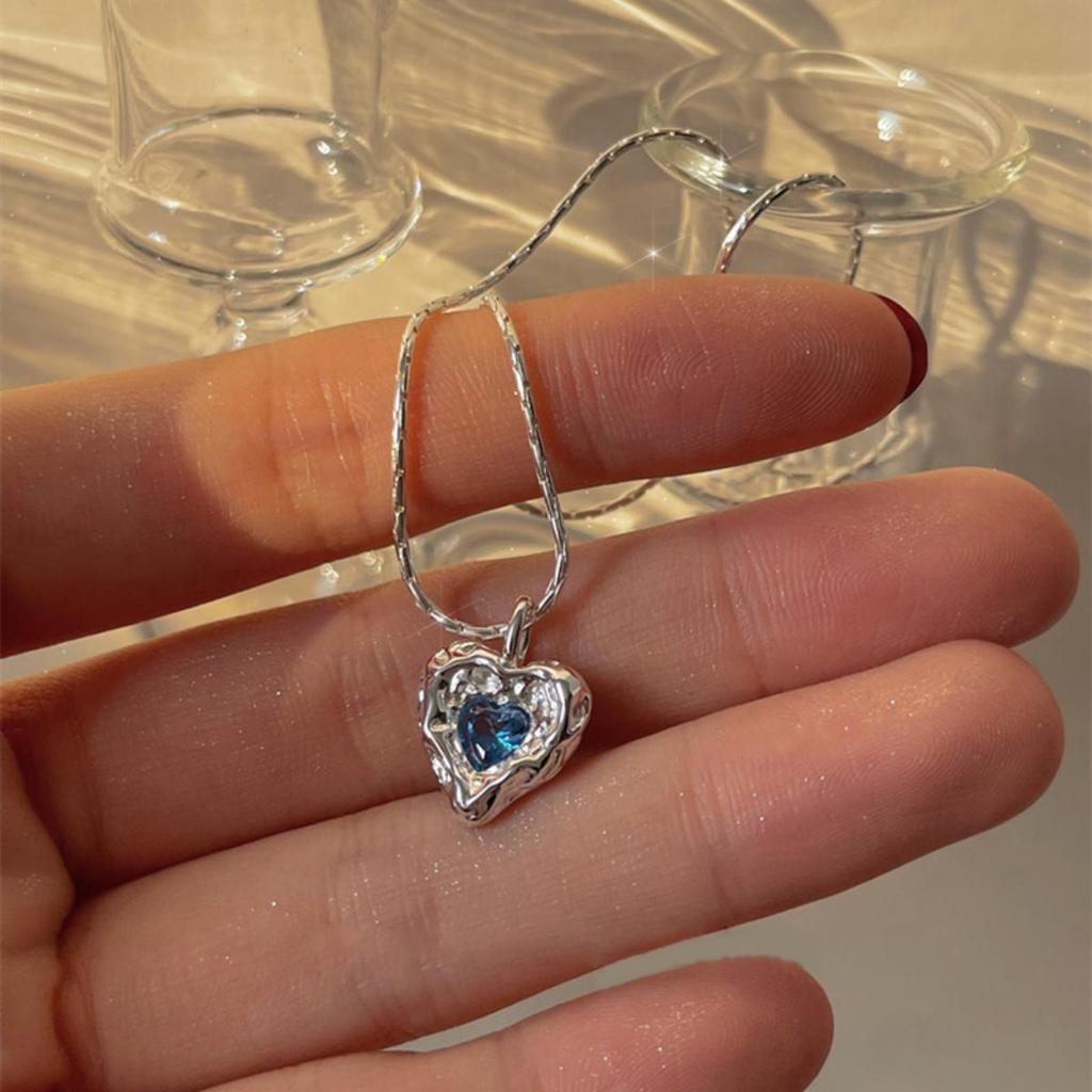 Y2K Anhänger Halsketten Sets Damen Kristall Schmetterling Engelsflügel Herz Halsketten Elegant Exquisit Tägliche Wear Schmuck Zubehör