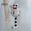 Retro Wooden Bead Decor Halloween Ghost Bell Hanging Decor, Cute Resin Door Ornament with Star Base, Funny Decorations Spooky Festive Hanger for Home