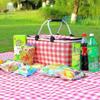 Portable Insulated Picnic Basket & Folding Cooler Bag