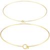 316L Edelstahl Herz Rund Verstellbare Kette Damen Halskette Einfach Offener Hals Metall Schmuck Zubehör: VL534 VL535