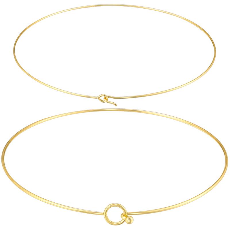 316L Edelstahl Herz Rund Verstellbare Kette Damen Halskette Einfach Offener Hals Metall Schmuck Zubehör: VL534 VL535