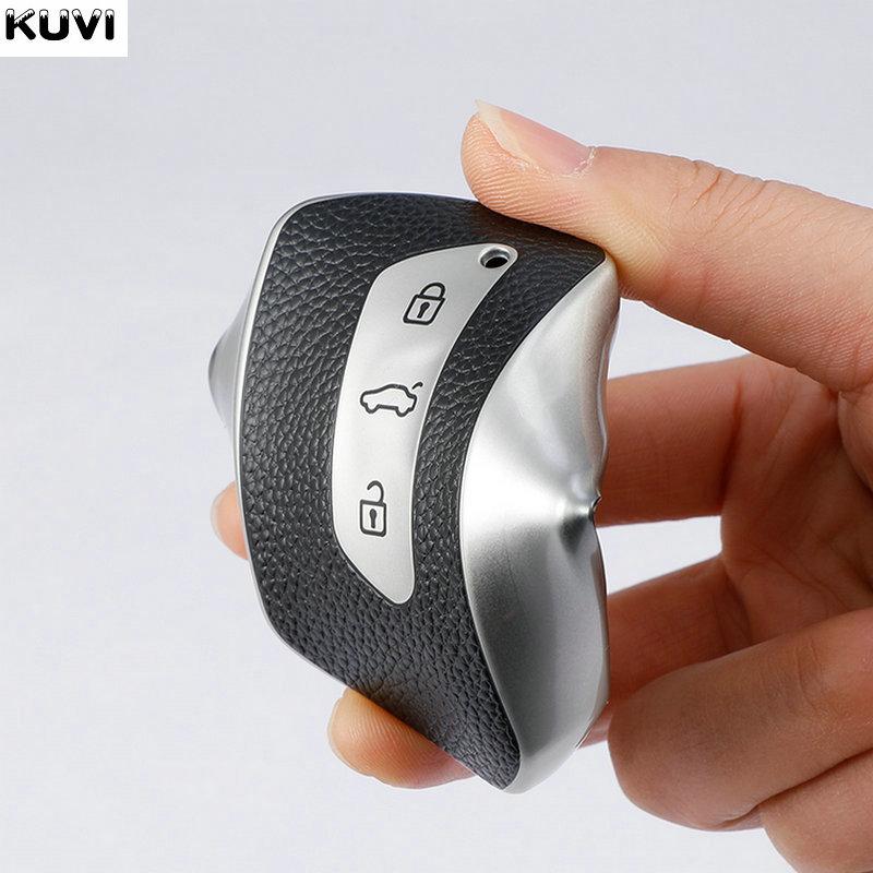 Leather TPU Car Key Case Cover Shell Fob for VW Golf 8 ID4 for Skoda Octavia 4 A8 MK8 for Seat Leon Fr Mk4 Cupra Formentor 2023