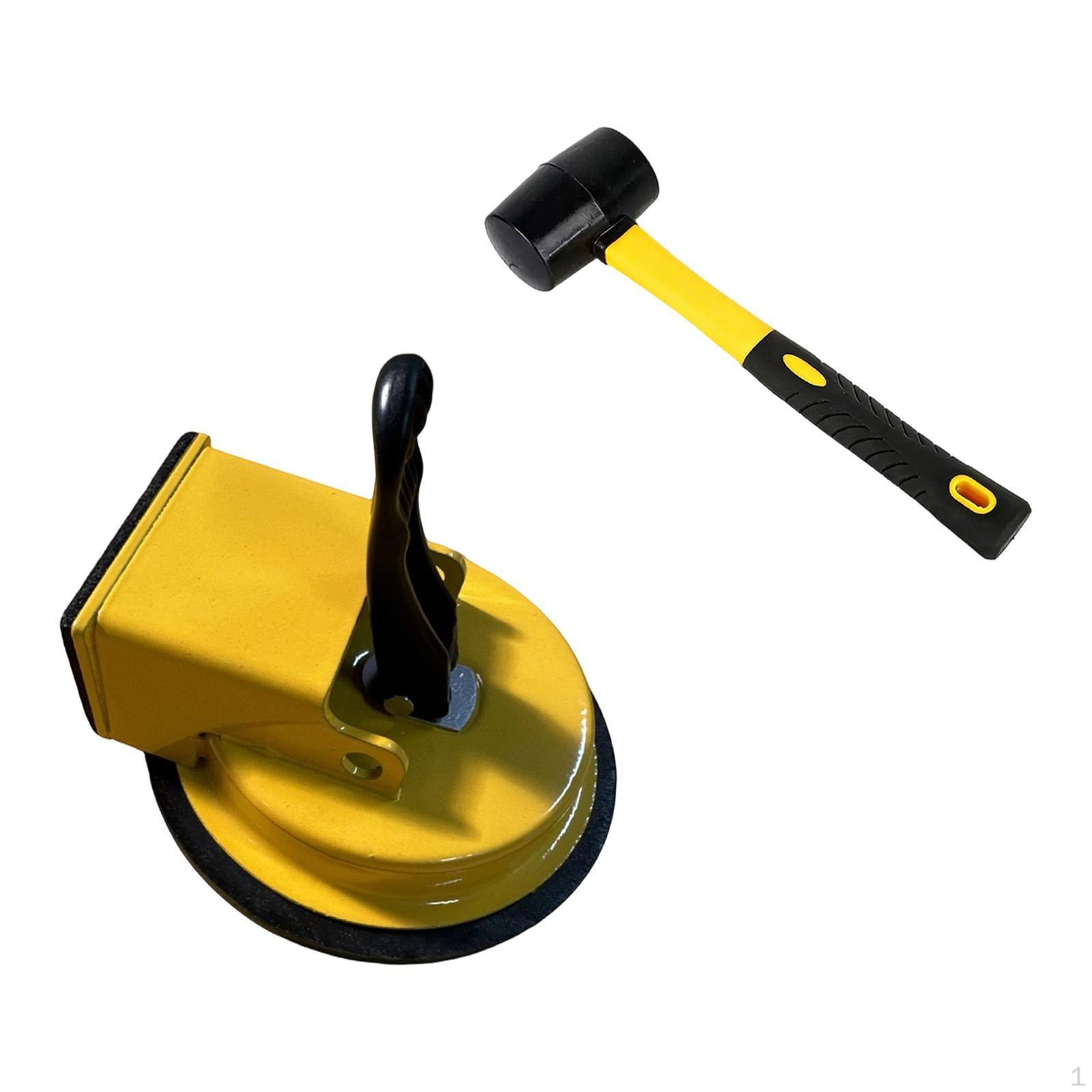 

Floor Joint Repair Tool: Ergonomic Mallet with Secure Suction Cup, Correction Tool for Vinyl, жовтий