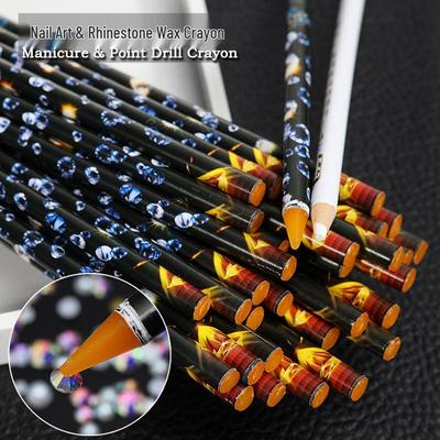 Nail Art Rhinestone Wax Crayon Pen - Strong Adhesive Tool for Small Rhinestone Decoration