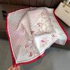Fashion Handkerchief Women Neck Scarves Silk Satin Headband Small Hijab Scarfs Cartoon Print Kerchief Cute Hair Scarf For Ladies