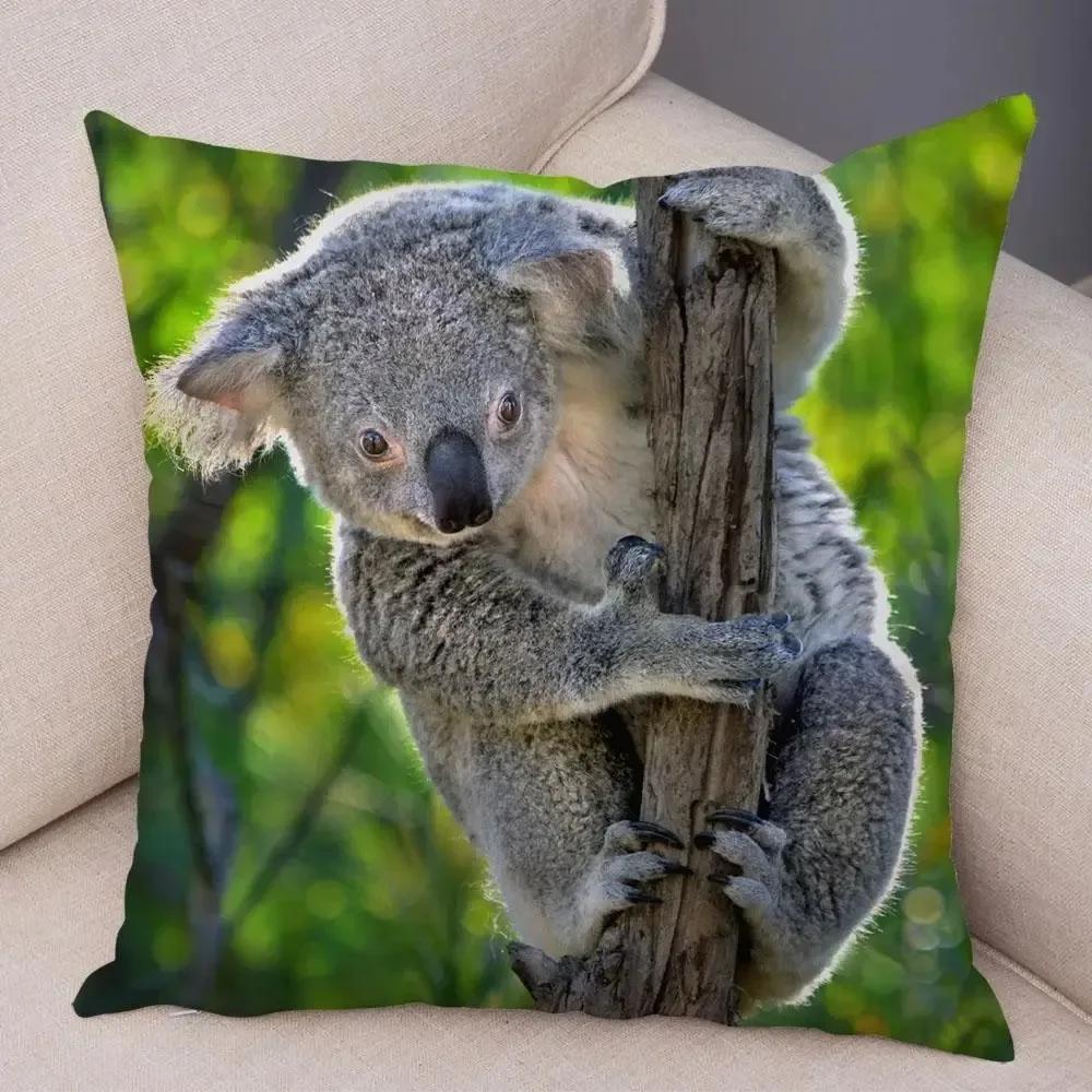 Cute Australian Koala Pillowcase Modern Home Bedroom Living Room Sofa Cushion Cover X Peach Skin Pillowcase