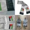 Palestine Flag Scarf 14*130cm Double Layered Polyester Fabric