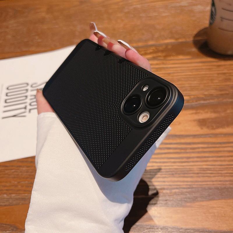 PC Full Coverage Phone Case With Ventilation Holes IPhone 17 Pro Max 16 15 14 13 12 11 Xs XR X Shockproof Slim Design