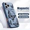 White Marble Pattern Case For iPhone 17 Pro Max Magnetic For Magsafe Hybrid Slim Matte Cover For iPhone 16 15 14 13 Pro Max