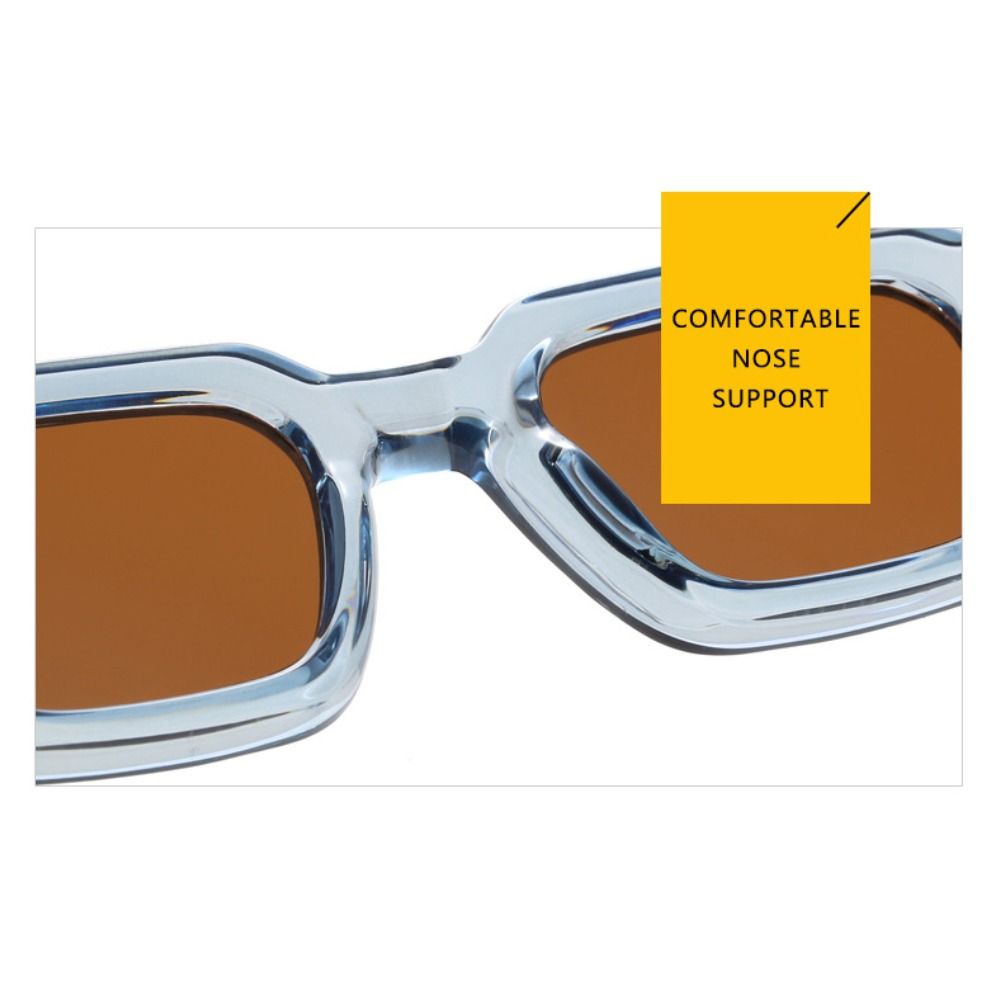 UV400 Protection Square Frame Sunglasses Y2K Eyewear Vintage 90s Accessories  for Women & Men