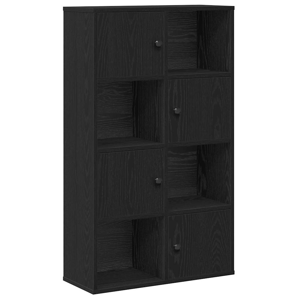 Bookshelf Black Oak Effect 60x24x101.5 cm Engineered Wood