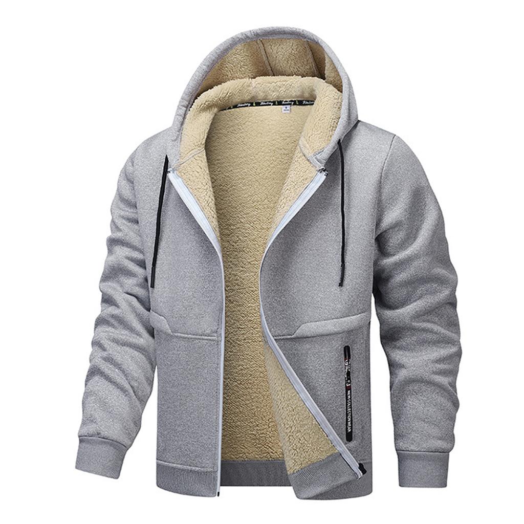 Men'S Zipper Jacket, Casual Retro Long Sleeved Cardigan Jacket