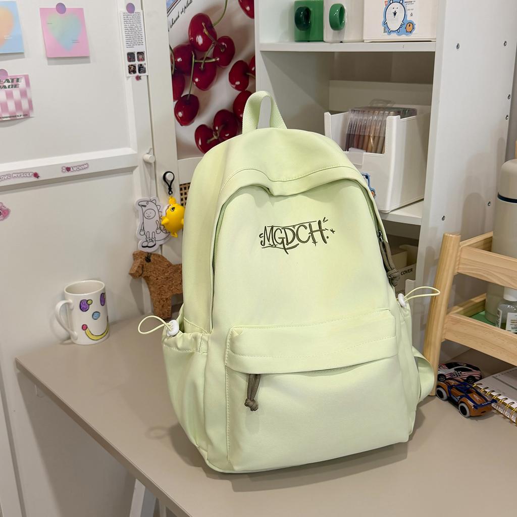 Schoolbag schoolbag female Harajuku simple letter student 1011 summer new large-capacity junior high school student casual backpack